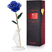 Gomyhom Rosa 24K- Rosa de Oro Chapada en Oro con Caja de Regalo para Madre para Amor en el Día de San Valentín para…